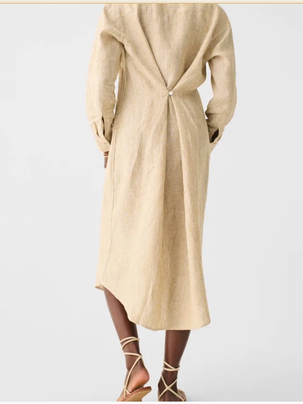 Faherty linen Laguna striped dress